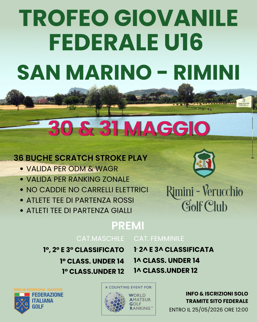 AL RIMINI-VERUCCHIO GOLF CLUB IL TROFEO GIOVANILE FEDERALE U16 – ZONA 4
